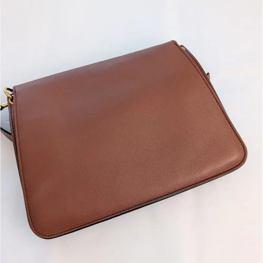 JW Anderson Pierce Brown Leather Medium Handbag Shoulder Bag